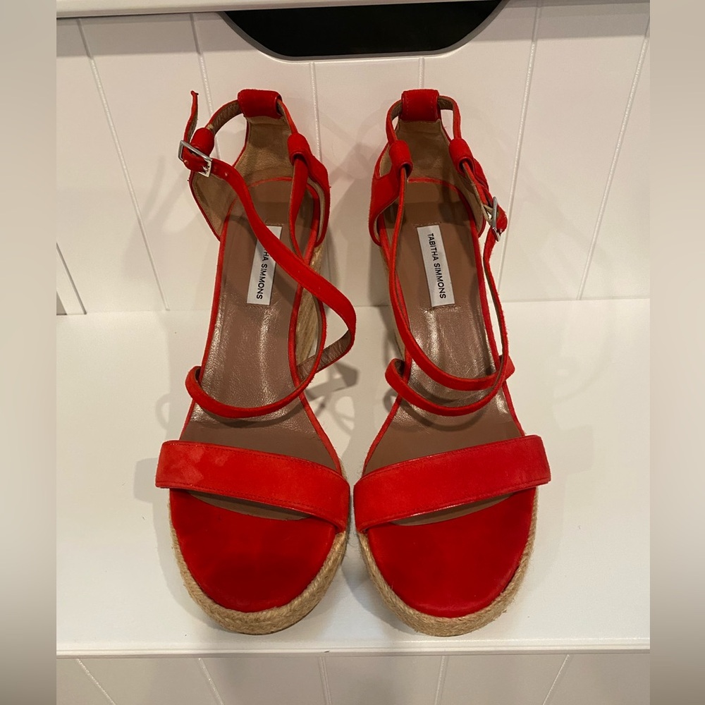 Tabitha Simmons Red Espadrille Sandals
